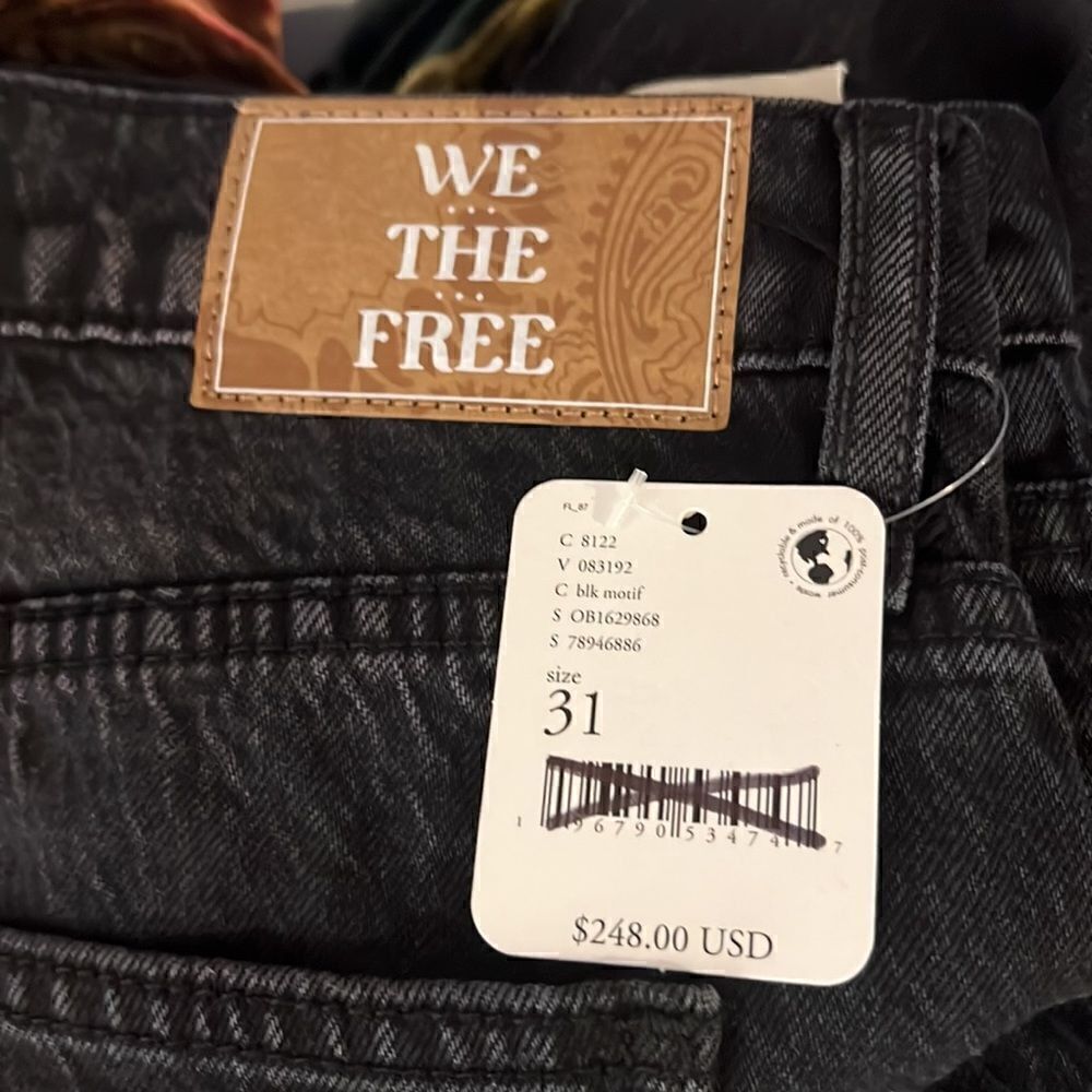 WE THE FREE JUST FRILLS LOW RISE WIDE LEG JEANS NWT - Picture 12 of 17